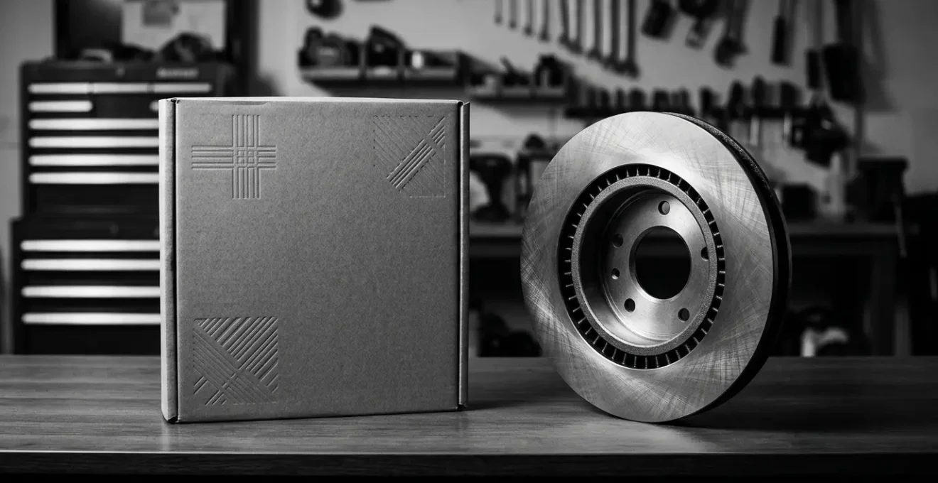 Comparaison visuelle entre une pièce d'origine constructeur et une pièce OEM dans un atelier automobile