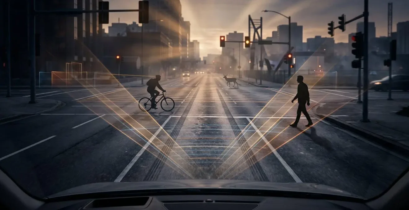 Système de fusion de capteurs détectant différents obstacles sur la route